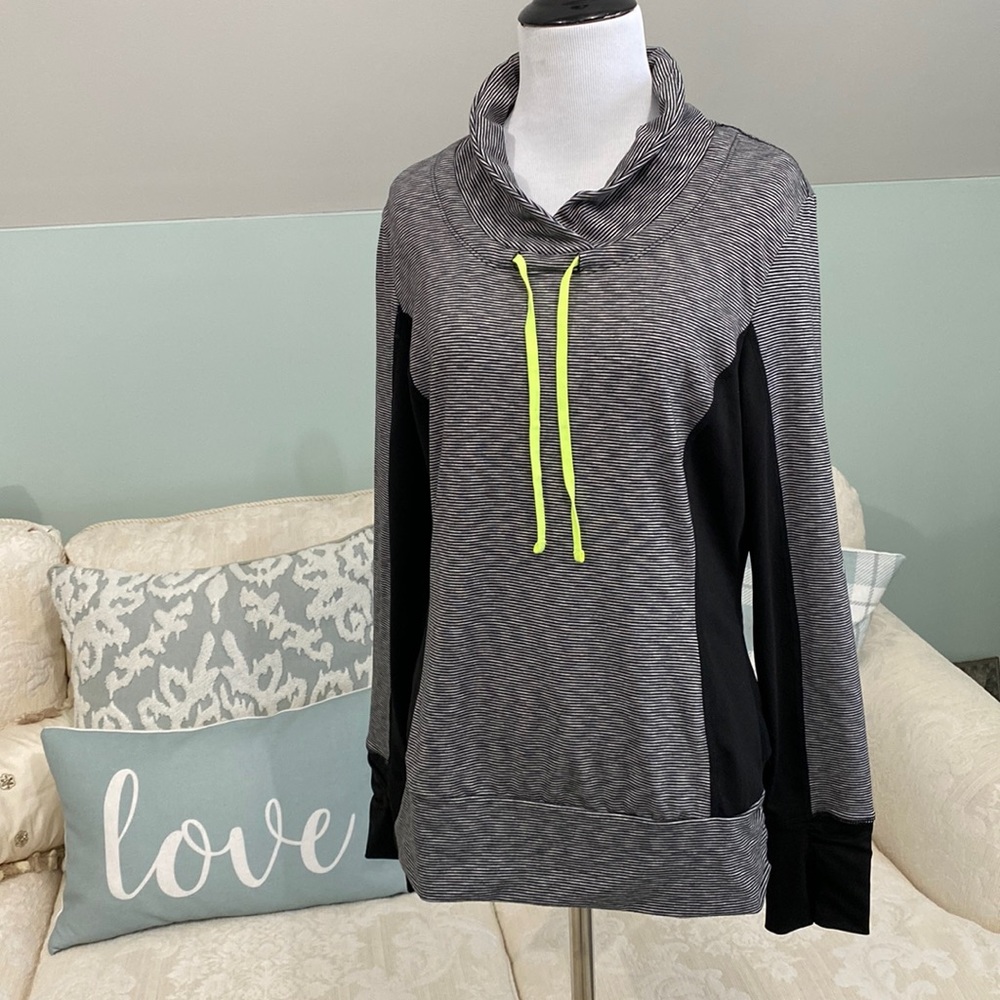 Kiwi Kate Running Workout Striped Sweatshirt